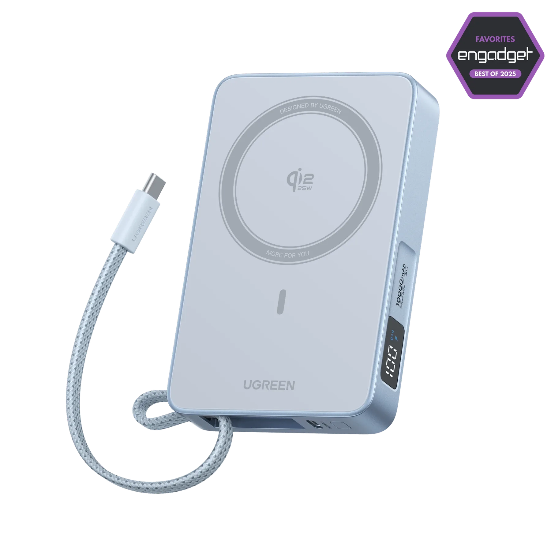 UGREEN MagFlow Magnetic Wireless Power Bank 10000mAh Qi2 25W